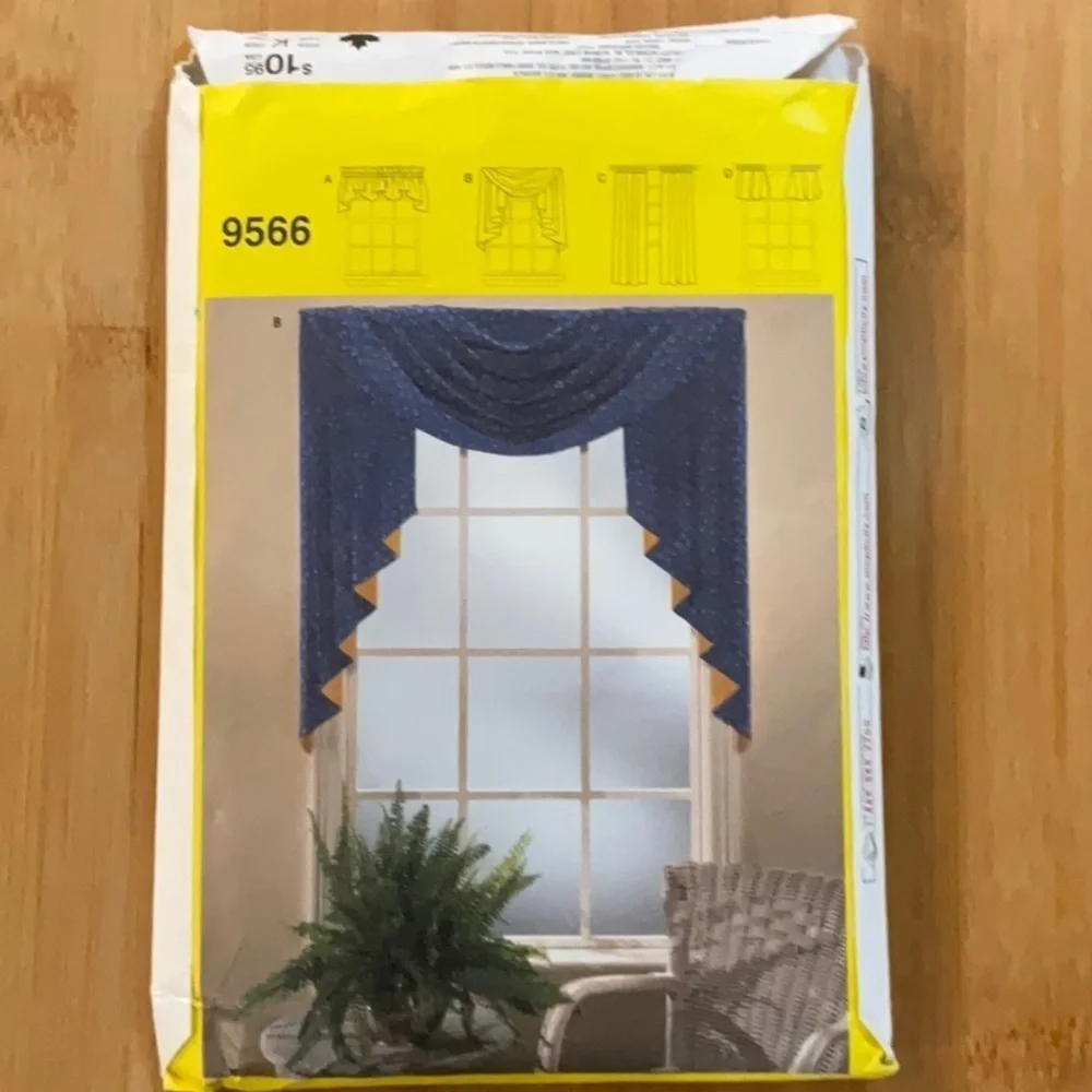 Vtg. Simplicity #9566 Window Treatments Sewing Patterns for Dummies One Size